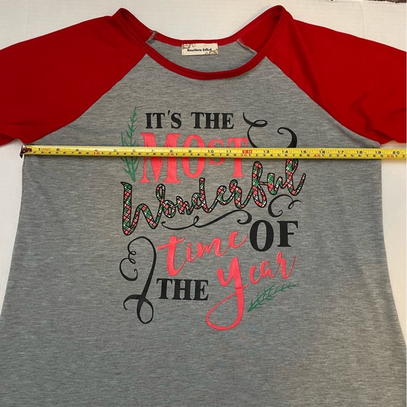 Holiday Shirt — It’s the Most Wonderful Time of the Year — 3/4 sleeve, Size S - Picture 8 of 9